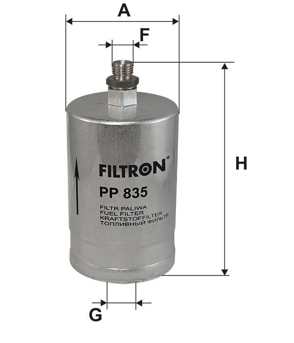 FILTRON-PP835 - Yakıt Filtresi (Mercedes M102-M103 Kucuk C-E-G Serisi) 24770601