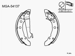 Mga 54137 El Fren Balata / Golf(81-92)-Polo(82-00)-İbiza(93-99) / 867698520X - 104253016