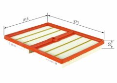 BOS-F026400611 Hava Filtresi (Vw Caddy 16- Golf 13-Polo 15-Audi A1 15 A3 17-20 Seat Leon 13-) - 04C129620A