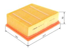 BOS-F026400592 Filtre Hava (Ford Fiesta VII 1.0 Ecobost 1.1 1.5 Tdcı) - GN15-9601-AA