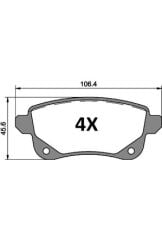 Mga 55670  Fren Balatası Arka Espace V Talisman Nissan Juke F15