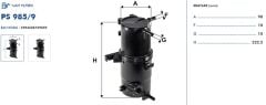 FILTRON-PS985/9 - Yakıt Filtresi Vw Amarok 2Ha 2Hb S1B S6B S7A 57B 2.0 Bitdi-132 Kw-180 Ps-11.2011- 2H0127401D