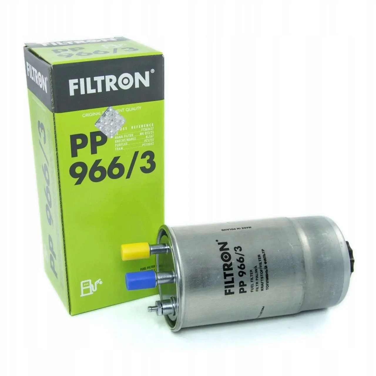 FILTRON-PP966/3 - Mazot (Yakıt) Filtresi (Fiat 500 Bravo Doblo Fiorino Linea Punto Stilo 1.3 Jtd 1.6 Jtd 2.0 Jtd Ducato 2.3 Jtd Alfa Romeo 159 Giulietta Mito 1.6 77363657 77363657