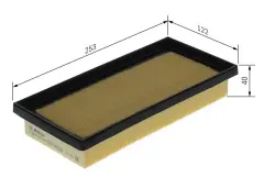 BOS-F026400507 Hava Filtresi Mitsubishi Attrage 1.2 2015-Speacestar 1.0-1.2 2012- 1500A399 1500A617 - 1500A617