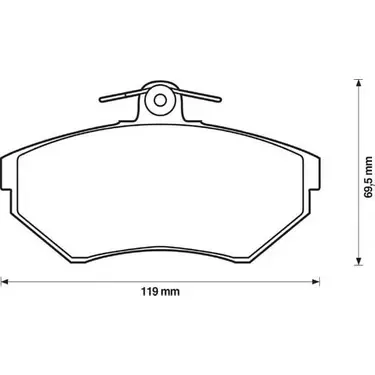 Mga 55203  Ön Fren Balatası-Kulaksız 16Mm Vw Caddy 96>03 Golf 89-98 Passat 85-91 Polo 95>02 Polo Cls 96>02 İbiza 93>01