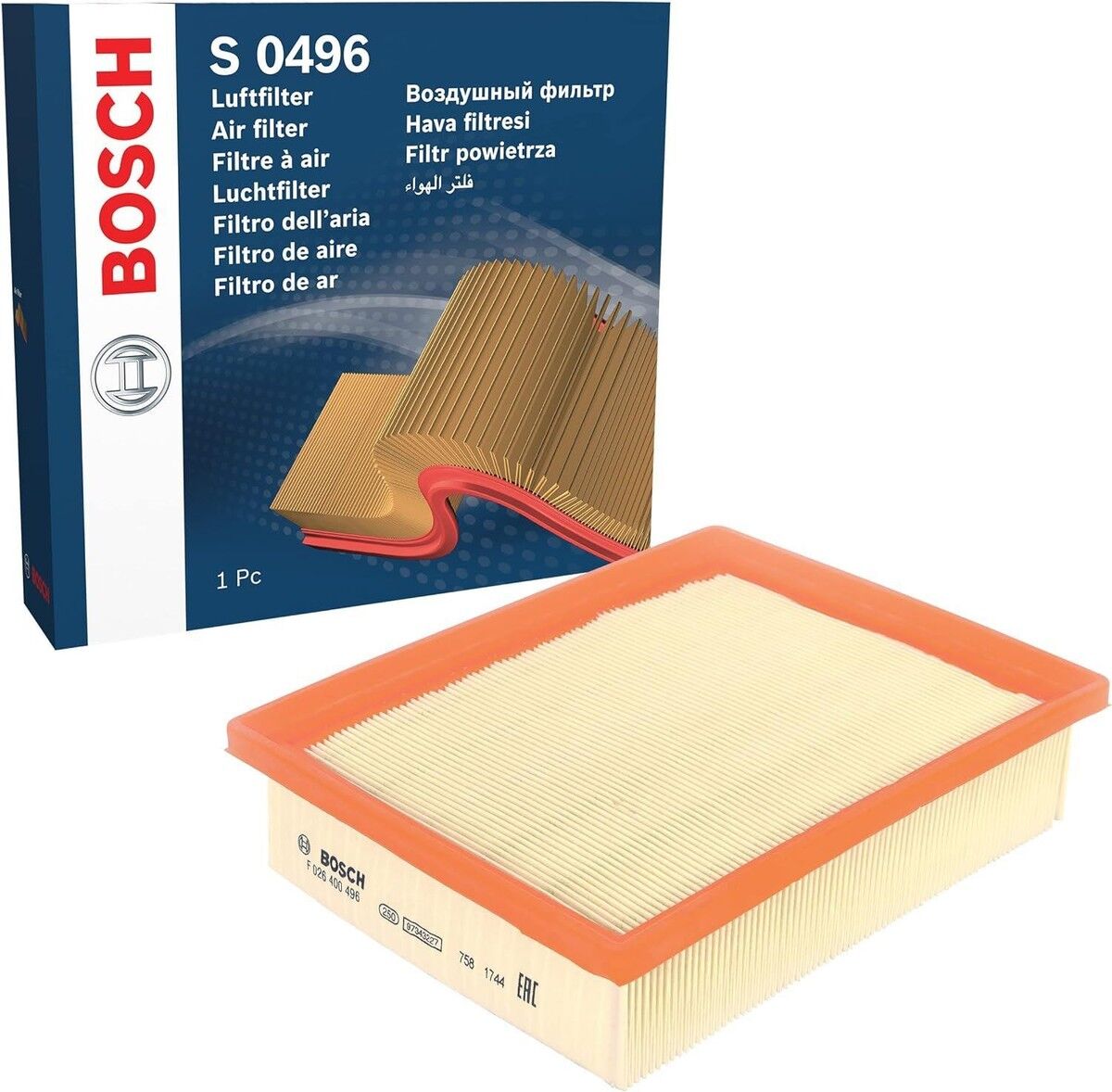 BOS-F026400496 Hava Filtresi Trafic 3 (III) Talento 1.6 R9M Euro 6 2.0 M9R - 165460835R