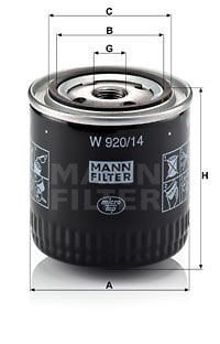 MAN-W920/14 Mann Yağ Filtresi Ford