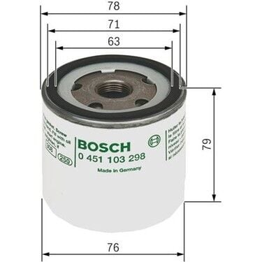 BOS-0451103298 Bosch Yağ Filtresi (Ford Focus/Mondeo/Fiesta Bm 98-Skoda Felicia)