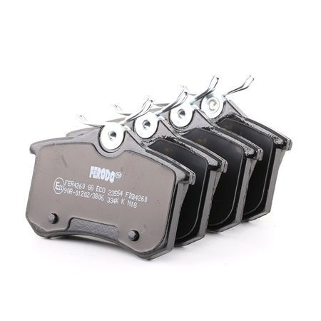 FERODO-FDB4260 - Arka Fren Balatası-Kablosuz 17Mm (Renault Megane II / Peugeot 307 Citroen C3/C4-Vw Caddy 04-15 Golf 84-16 Passat 425396 1H0698451F-4250.56-WVA20960