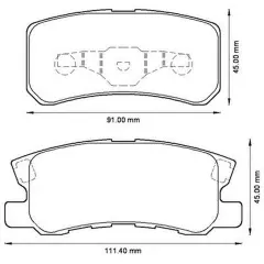 Mga 55299 Arka Fren Balatası Mıtsubısh Asx