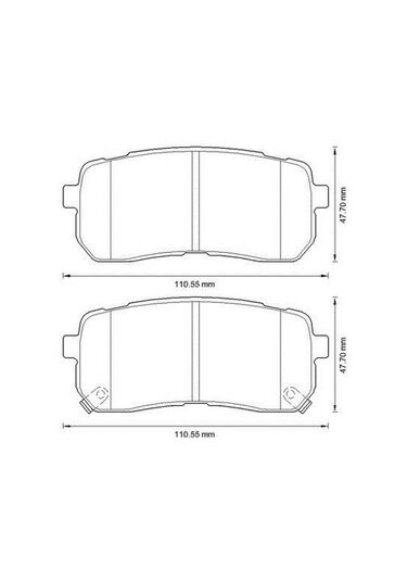 Mga 55230 Arka Fren Balata Starex 07- Sorento 15- İx55 4X4 08-