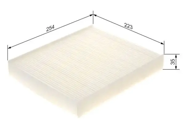 BOS-09864B5003 Polen Filtresi-Karbonsuz-254X223X35 (Vw Polo 10-14 Skoda Rapıd 12-) - 6R0820367