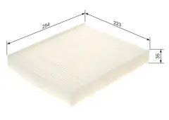 BOS-09864B5003 Polen Filtresi-Karbonsuz-254X223X35 (Vw Polo 10-14 Skoda Rapıd 12-) - 6R0820367