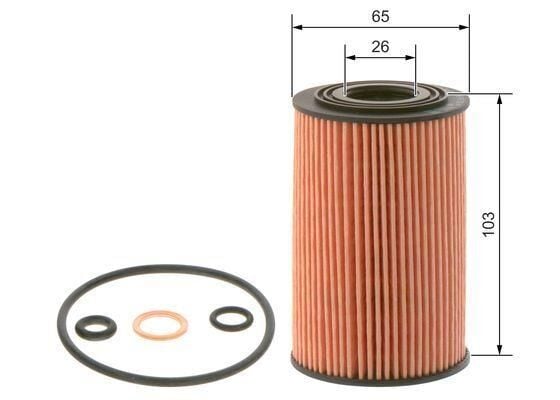 BOS-09864B7029 Bosch Yağ Filtresi Hyundai Accent Era 1.5 Crdı 2008-/ Accent Blue 1.6 Crdı 2011-/i20 1.4 Crdı 2008-/İ30-Ceed 1.6 Crdı 2007-/ Rio 1.5 Crd 	263203C30A-263202A500