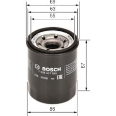BOS-F026407025 Bosch Filtre Yağ-(Hyundai Atos 03/08/11008//120-08/12/12014/1.0-1.1-1.2 Benzinli / Mitsubishi Asx 1.8-2.0 MIVec / L200 2.4 Dı-
