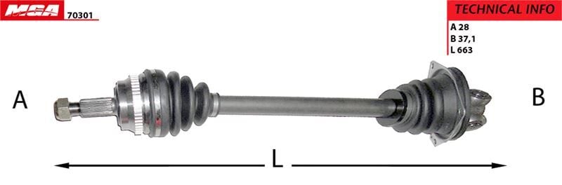 MGA-70301 Aks Komple Sol Abs'li Master II 2.5 G9U 8200485578