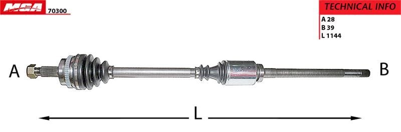 MGA-70300 Aks Komple Sağ Abs'li Master II 2.5 G9U  8200499895