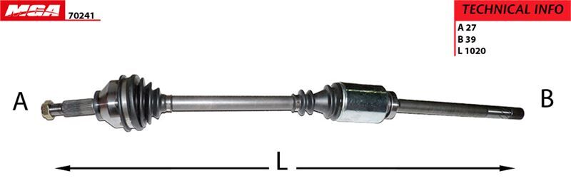 MGA-70241 Aks Komple Sağ Abs'siz Trafic II Vivaro 1.9 F9Q 391002150R