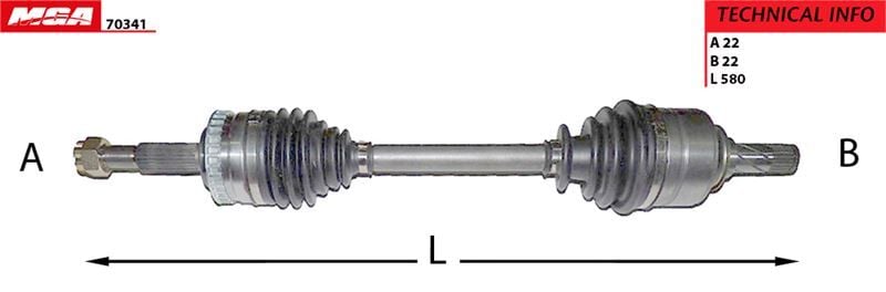 MGA-70341 Aks Komple Sol (Opel Corsa C 1.4 1.7Dtı/1.3Cdtı 16V 00/Combo 1.4 1.6 1.7Dı 01) 374466
