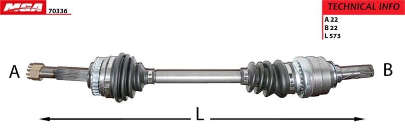 MGA-70336 Aks Sol Komple Opel Corsa B Combo В 93-00 374222