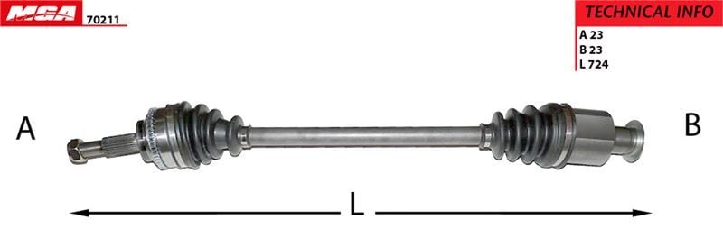 MGA-70211 Aks Komple Sağ Abs'li Kalın Frezelı Kangoo II 1.5 K9K 8200626032