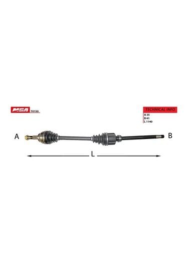 MGA-70150 Komple Aks Sağ 1140 Mm (Fiat Ducato 06- Peugeot Boxer Citroen Jumper 2.2 Mjtd 2.3 Mjtd 06-)