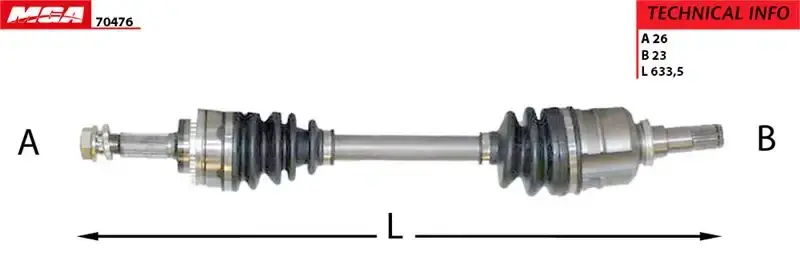 MGA-70476 Aks Komple Sol-(Abs'li)-(Toyota Corolla 03/07 1.4-1.6 Vvtı Benzinli)