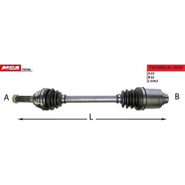 MGA-70745 Aks Komple Sağ Otomatik 4 Vites Megane II 1.6 16V K4M