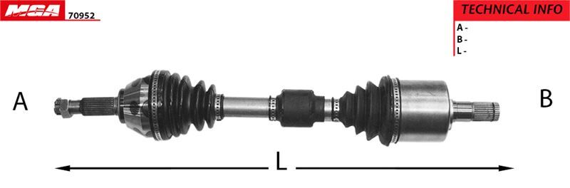 MGA-70952 Aks Komple Sol-(Nissan Qashqai-Xtrail 2.0Dcı 07/ Renault Koleos 2.0 Dcı Otomatik)