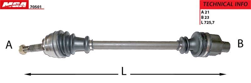 MGA-70501 Aks Komple Sağ Abs'siz İnce Freeze Clio II Kangoo Symbol 1.4 E7J K7M 1.5 K9K 1.9 F8Q